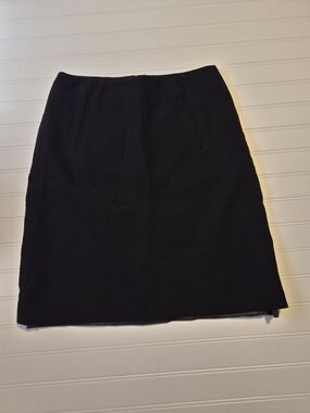 DKNY Black Pencil Skirt with Front Seam Detail